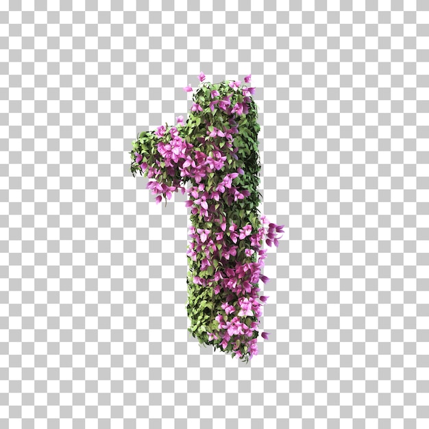 3d rendering of Bougainvillea number 1