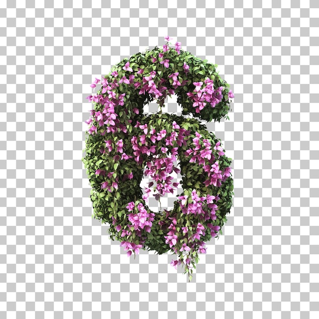 PSD 3d rendering of bougainvillea number 6