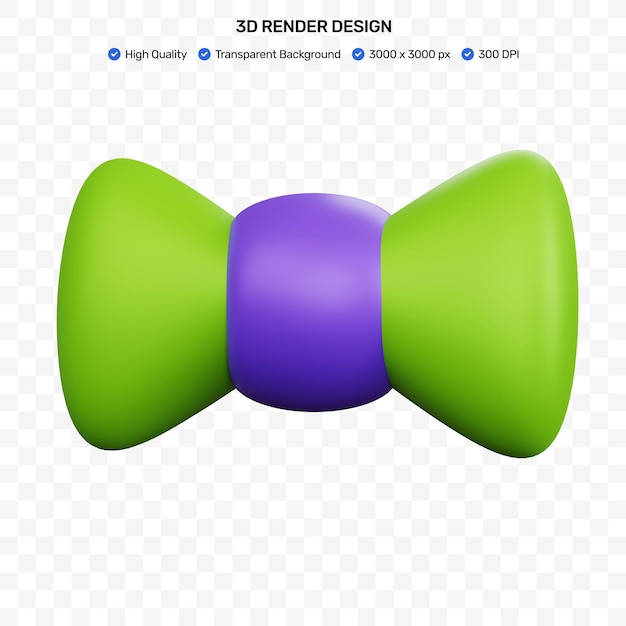 3d rendering bowties isolated