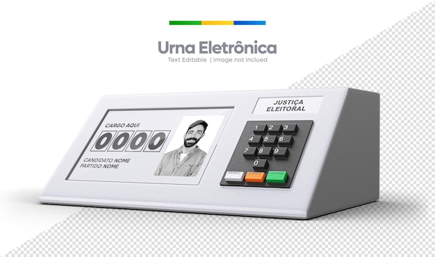 3D Rendering of Brazilian Elections Voting Electronic Urn Mockup