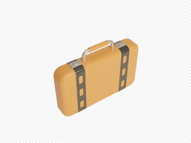 3d rendering briefcase or office bag isolated transparent background