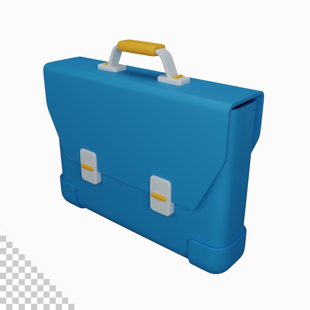 3d rendering briefcase or office bag isolated useful for business company and finance design