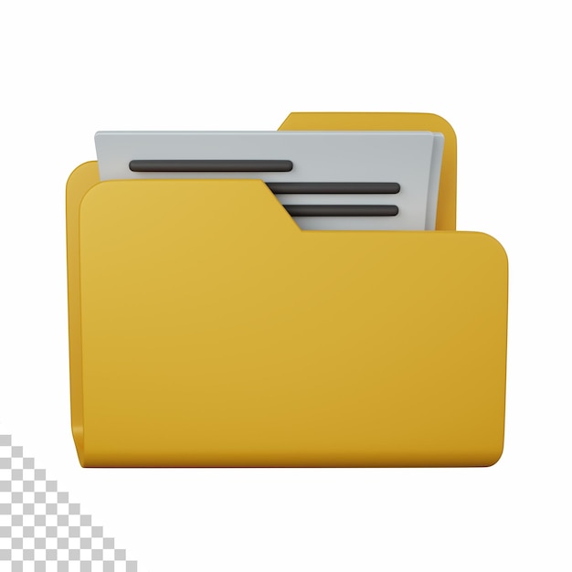 3d rendering business folder isolated useful for business company and finance design illustration