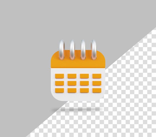 3d rendering calendar icon