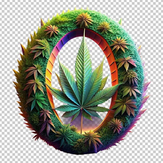 PSD 3d rendering of cannabis number 5