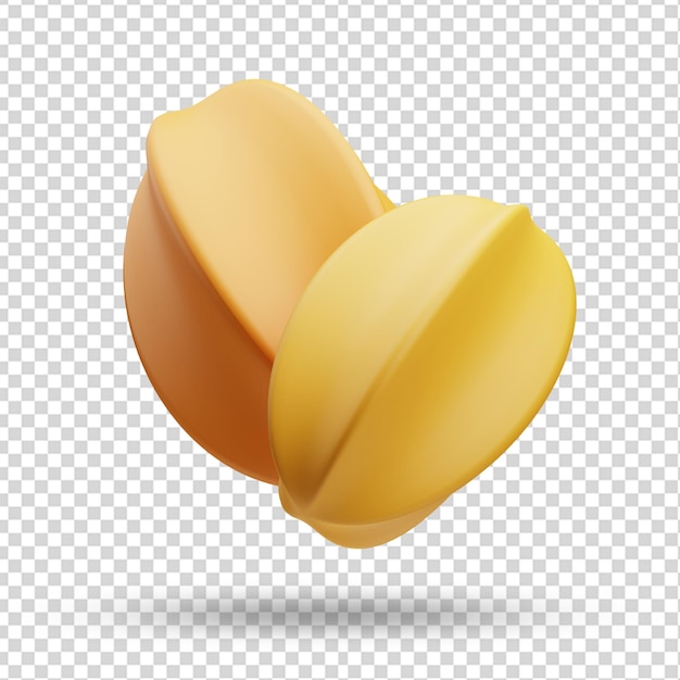 3d rendering of carambola fruit icon illustration