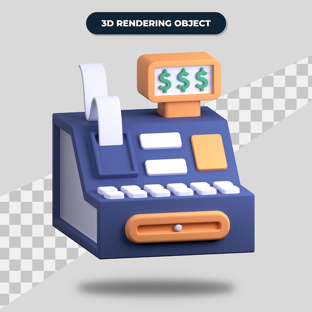 3D rendering cash register