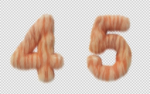 3d rendering of cat hair effect number