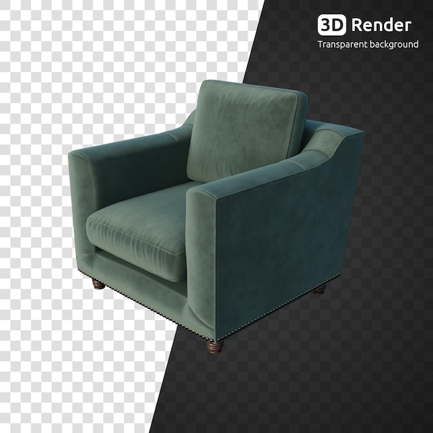 A 3d rendering of a chair