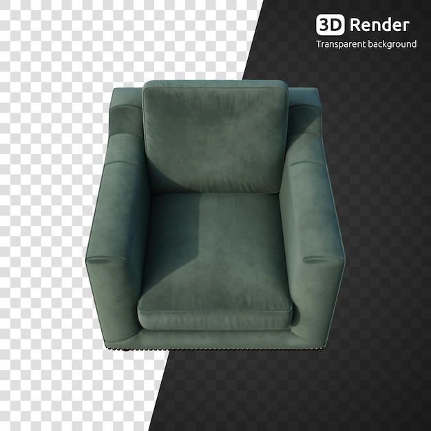 A 3d rendering of a chair