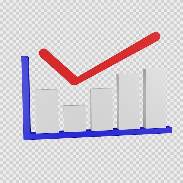 3d rendering of chart suitable for business activity