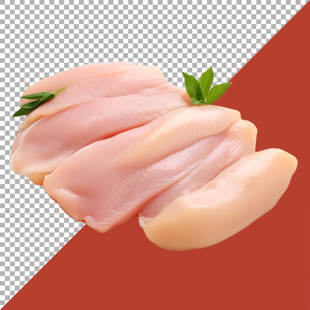 3D Rendering of a Chicken Raw Meat on Transparent Background Ai Generated