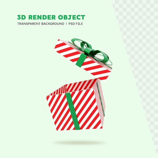 3d rendering of christmas gift box