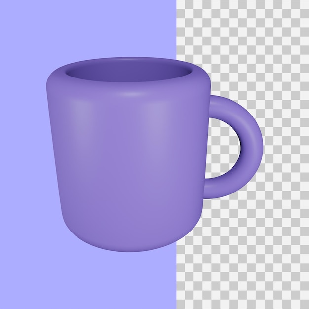 3d rendering coffee cup icon