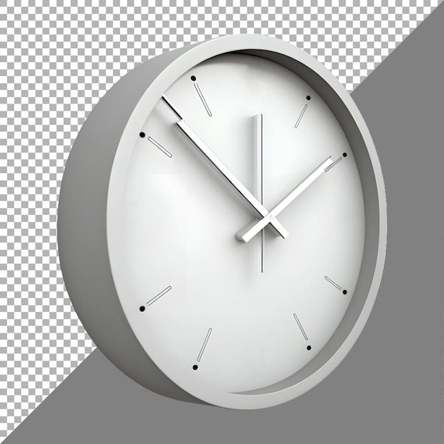 3D Rendering of a Colorful Clock on Transparent Background Ai Generated