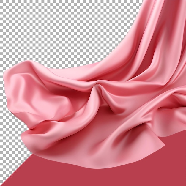 3D Rendering of a Colorful Silk Cloth on Transparent Background Ai Generated