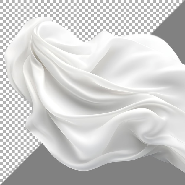 3D Rendering of a Colorful Silk Cloth on Transparent Background Ai Generated