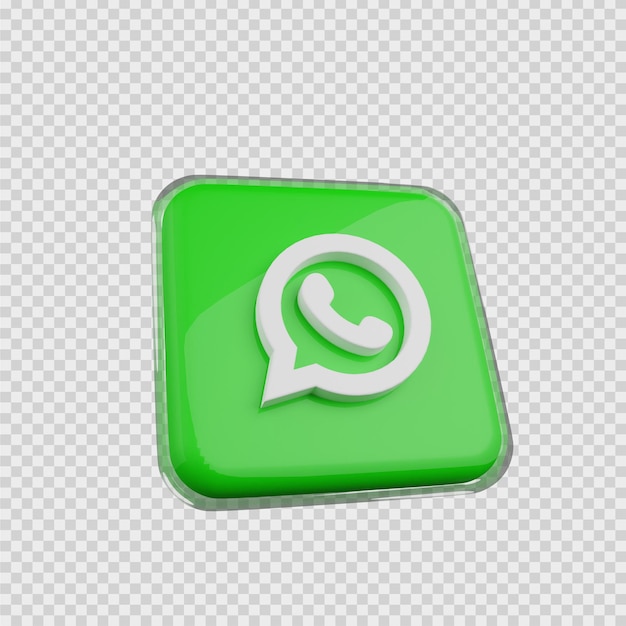 3d rendering concept social media icon whats app