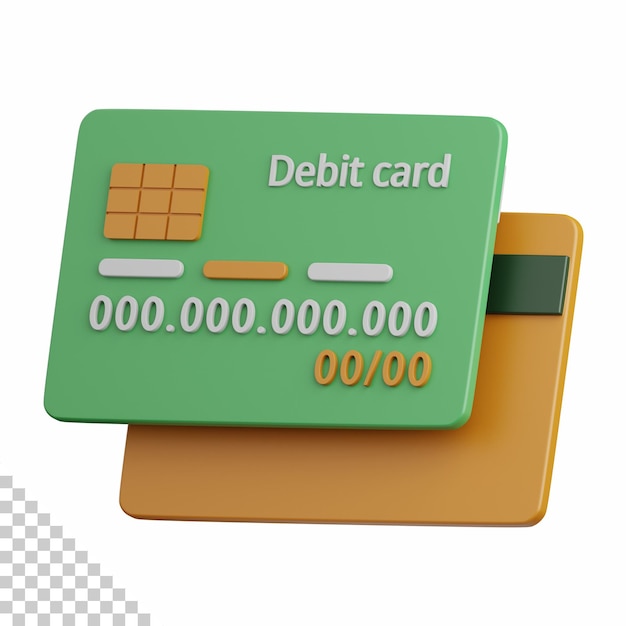 3d rendering credit card isolated useful for banking money currency finance and business design