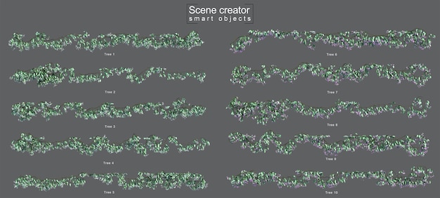 3d rendering of creeping star jasmine