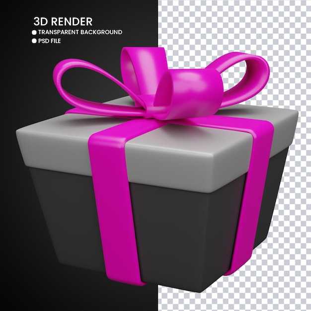 3d rendering of cute gifts