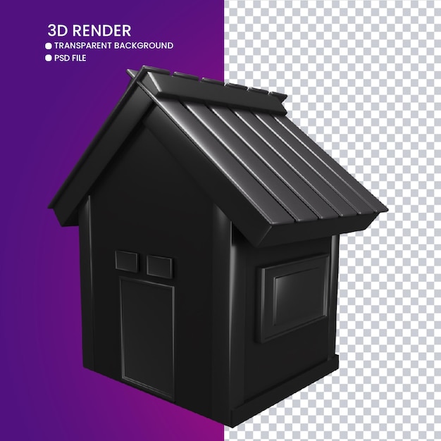 3d rendering of cute house