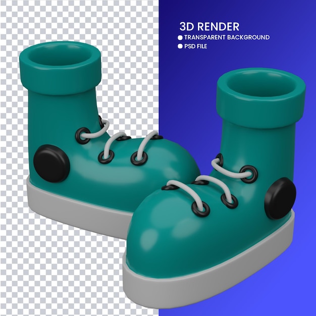 3d rendering of cute shoes