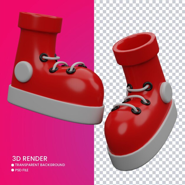 3d rendering of cute shoes