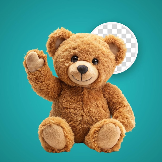 3d rendering cute teddy bear isolated on transparent background include png file