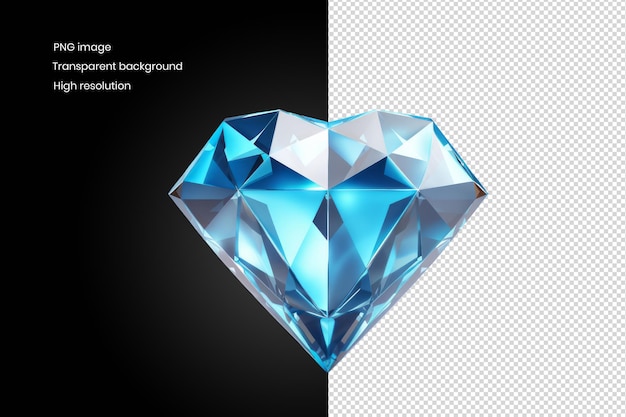 3D Rendering of Diamond Emoji Icon