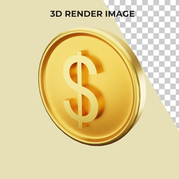 3d rendering of dollar currency premium psd