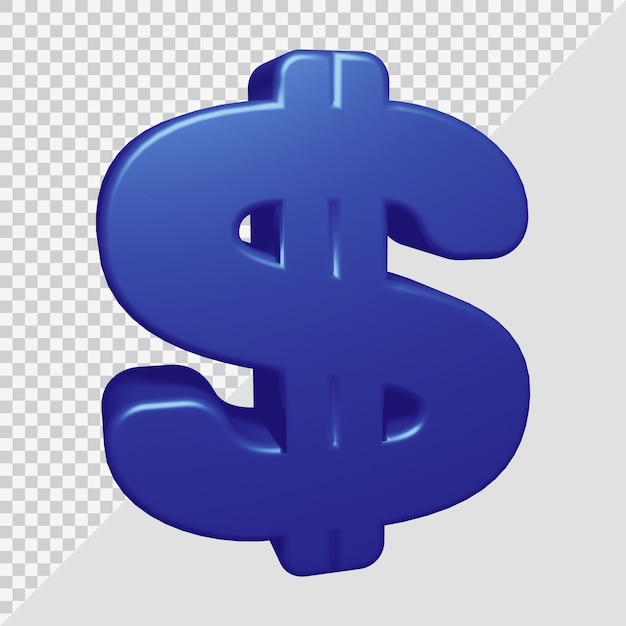 3d rendering of dollar symbol