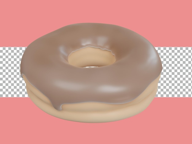 3d rendering Donut tranparent premium psd