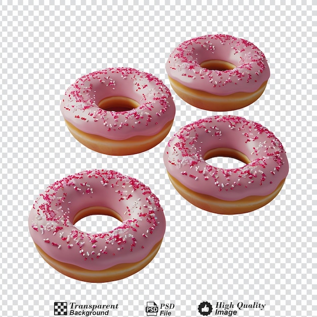 3d rendering of donuts isolated on transparent background