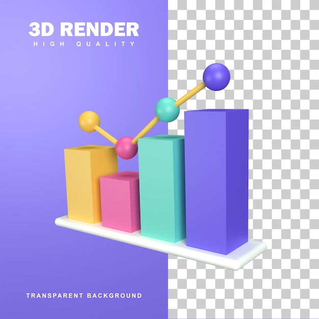 3D Rendering Down and Up Chart