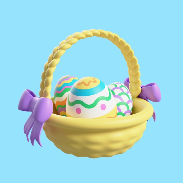 PSD 3d rendering of easter icon