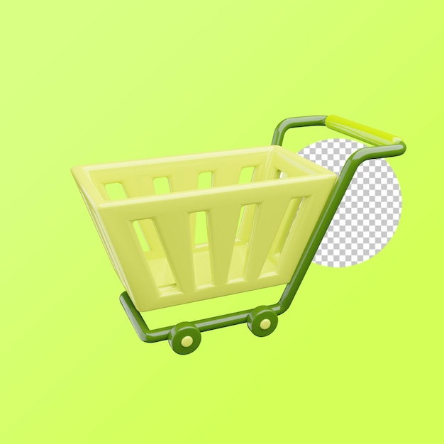 3D Rendering ECommerce Illustration cart