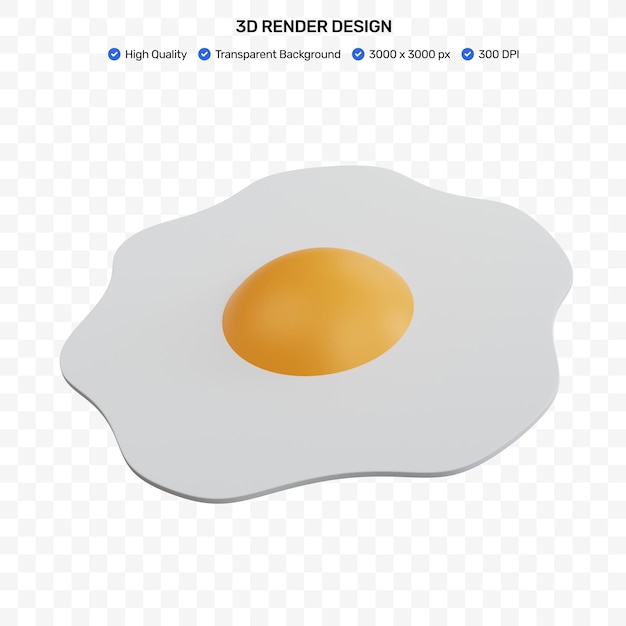 3d rendering egg isolated