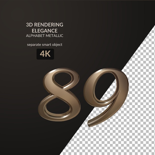 3d rendering elegance metallic alphabet script