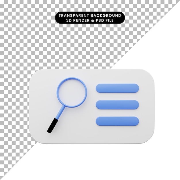 3d rendering of element user interface ui simple icon