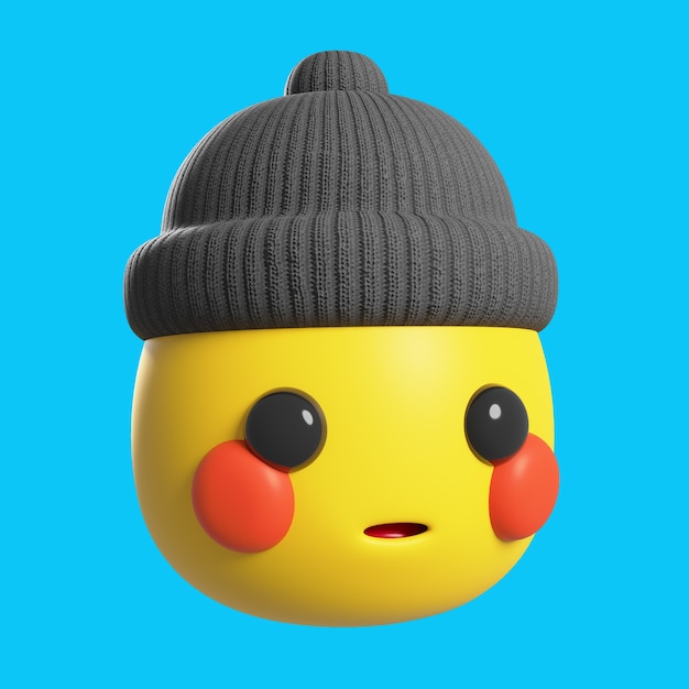 3d rendering of emoji icon