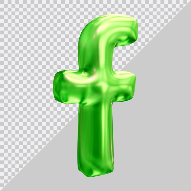 3d rendering of facebook icon social media concept