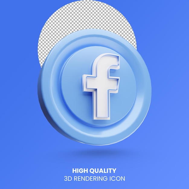 3d rendering Facebook social media logo icon