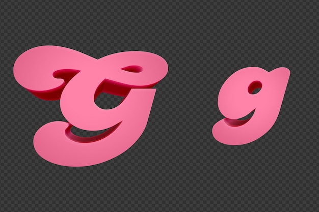 3d rendering Font Cartoon style lowercase And uppercase Letters