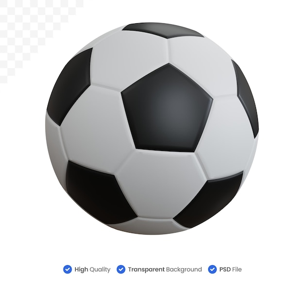 3d rendering football isolated