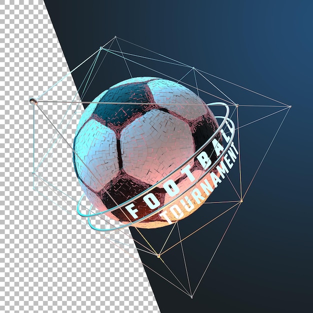 3d rendering football soccer tournament graphic