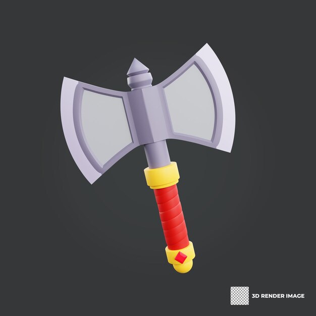 PSD 3d rendering game asset axe