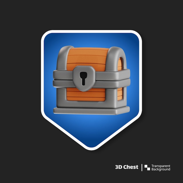 3D Rendering Game Asset Chest