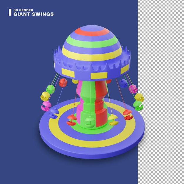 3d rendering giant swings