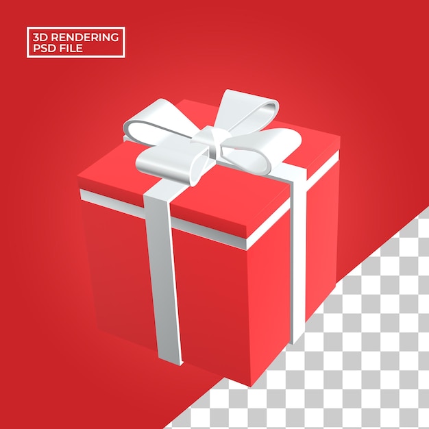 3d rendering gift box icon Premium Psd